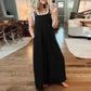 💝Women's sleeveless wide leg jumpsuit with pockets