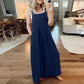 💝Women's sleeveless wide leg jumpsuit with pockets
