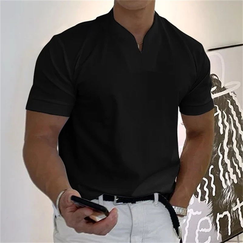 ⏰ Now only 56% off! 💎 Men Gentlemans Business Short Sleeve Fitness T-shirt