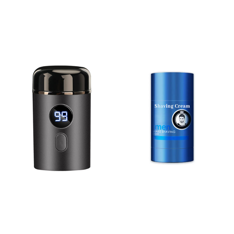 Men’s Powerful Mini Electric Shaver with Digital Display