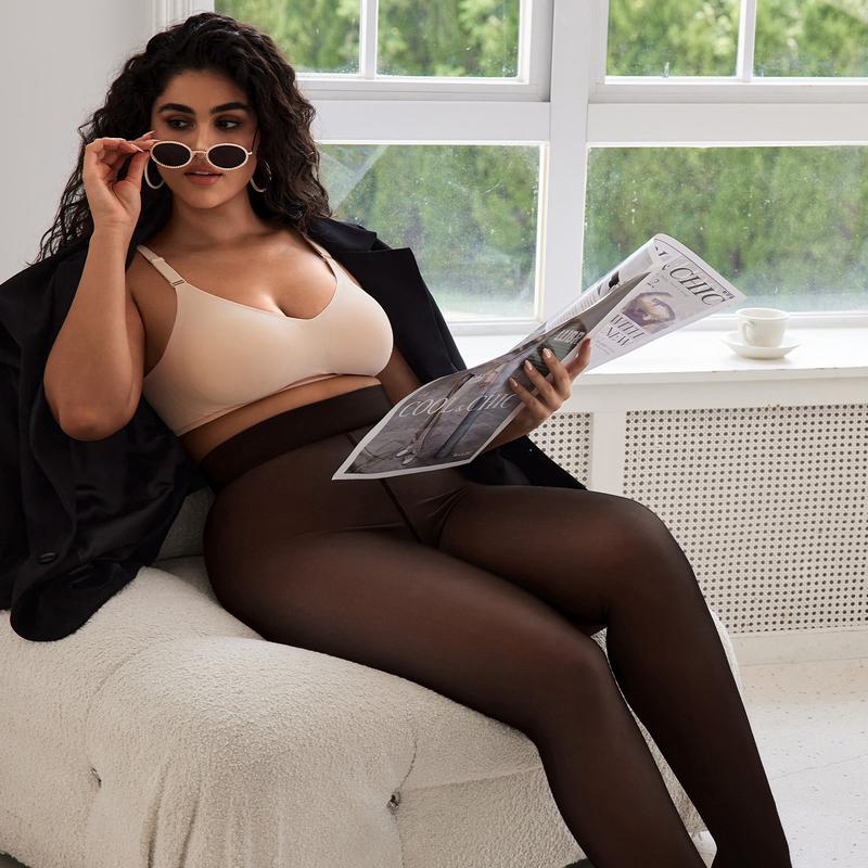 💥No price increase for adding velvet🔥Magic fleece-lined sheer leggings