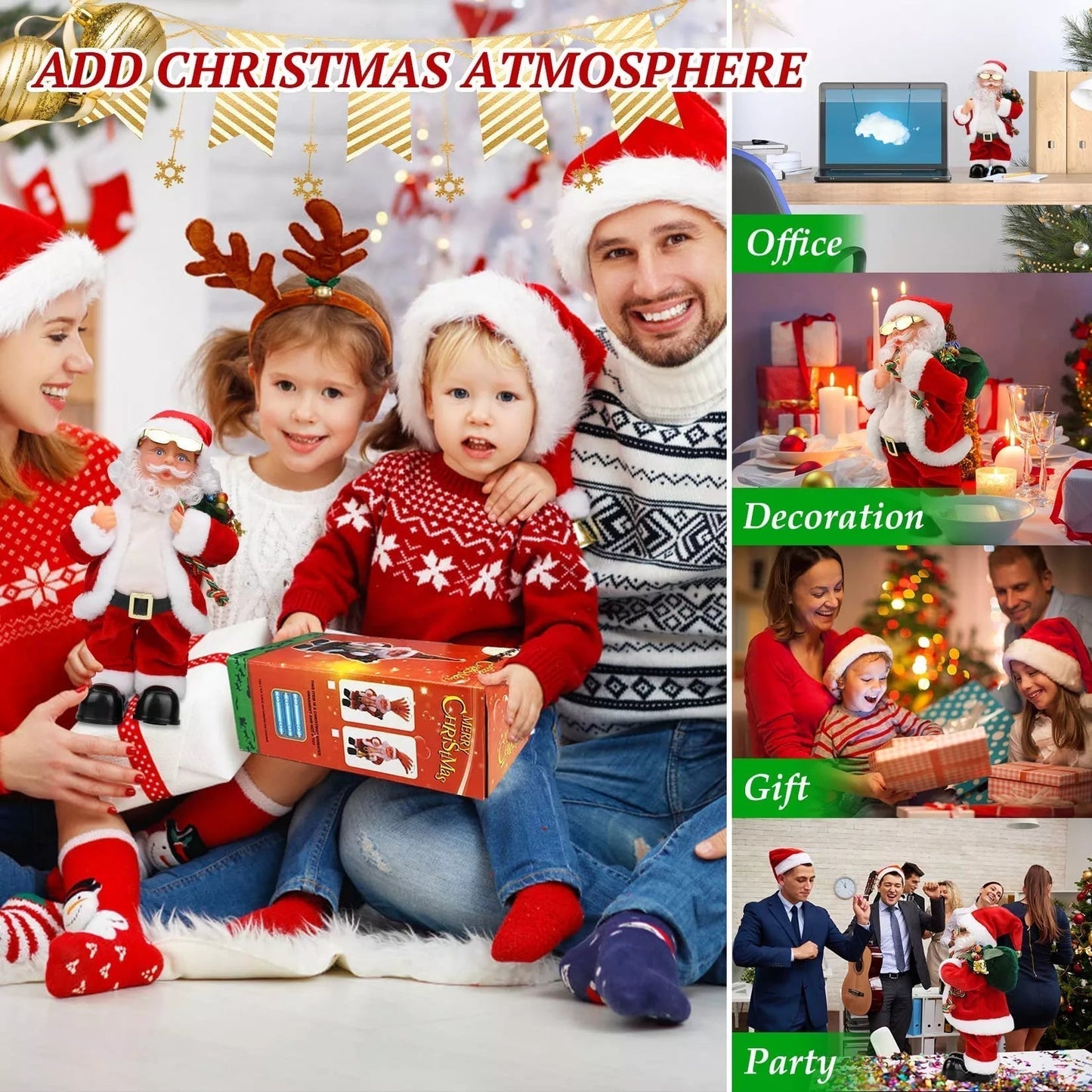🎁🎅Electric Dancing Music Santa Claus