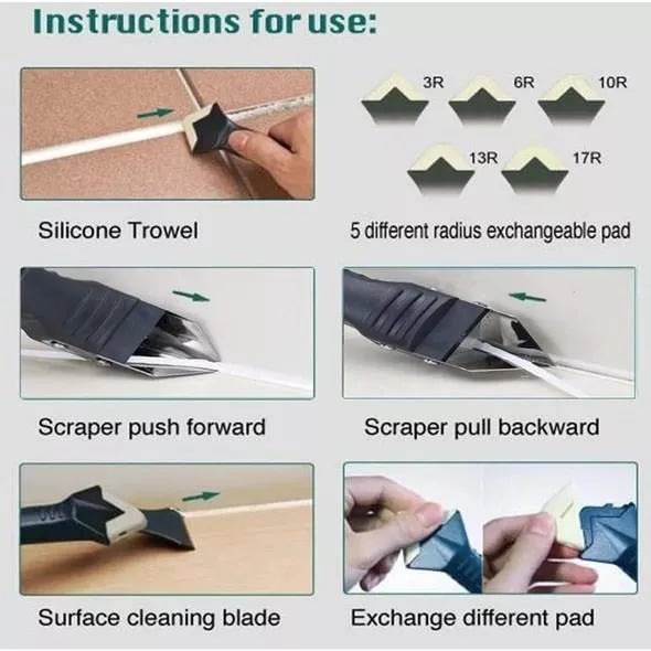 🔧 BUY 2 GET 1 FREE! ✨ 3-in-1 Ultimate Caulking Tool - Professional Sealant Finishing Kit for Perfect Smooth Joints Every Time 🛠️✨