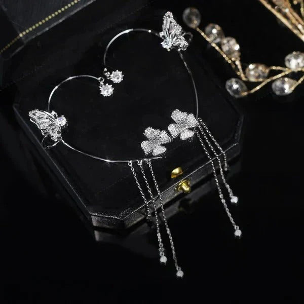 🎁Hot Sale 50% OFF✨BUTTERFLY TASSEL STYLE ZIRCON EARRINGS | PERFECT GIFT💎