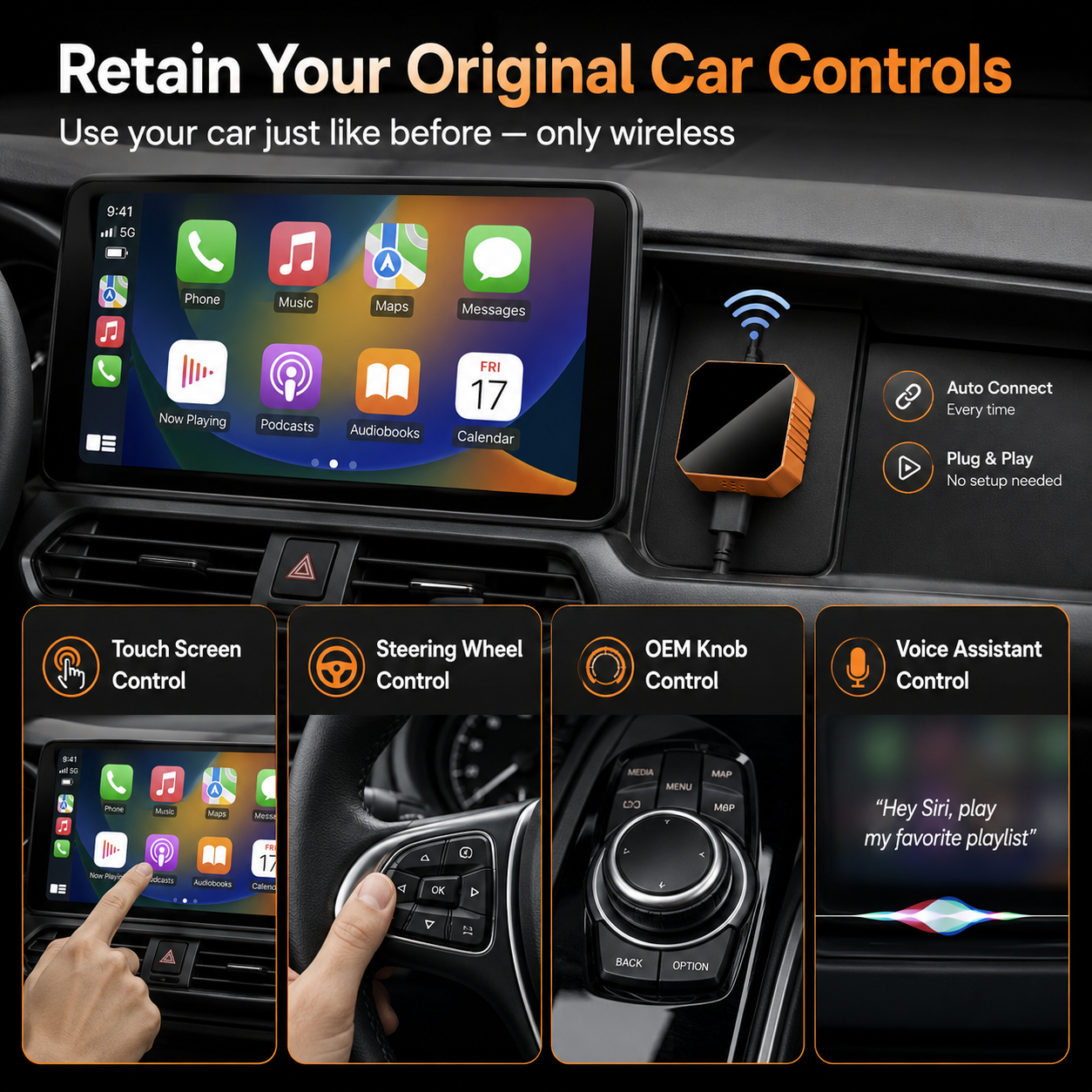 💐60% OFF ! Wireless Car Adapter – No More Cables, Smart Driving 🎯📱【Special Price】