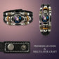 Glow-in-the-Dark 12 Leather Zodiac Bracelet for Men and Women(6.9/8.1in)