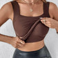 📢📢53%  OFF !! ⏰Women’s U-Neck Thermal Tank with Built-In Bra – Warm, Supportive & Braless Comfort ❄️❤️