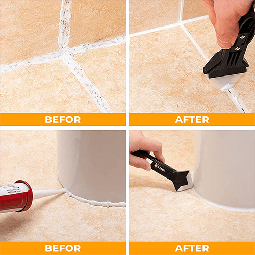 🔧 BUY 2 GET 1 FREE! ✨ 3-in-1 Ultimate Caulking Tool - Professional Sealant Finishing Kit for Perfect Smooth Joints Every Time 🛠️✨