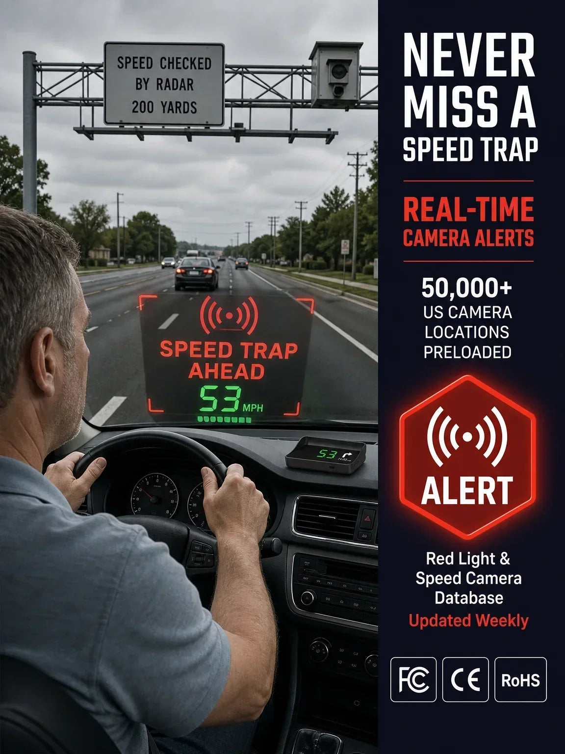 Head-Up Display (HUD) Car GPS Digital Speedometer