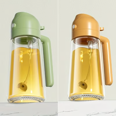 ✨💕 2-in-1 Glass Oil Sprayer & Dispenser – Perfect for Healthy Cooking & Meal Prep! 🥗🍳