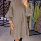 🎁💓2025 New Design 50% OFF🍁Women's Plus Size Lantern Sleeve Stand Collar Dress