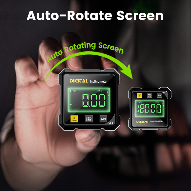 4-Side Magnetic Digital Angle Gauge with Laser