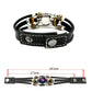 Glow-in-the-Dark 12 Leather Zodiac Bracelet for Men and Women(6.9/8.1in)