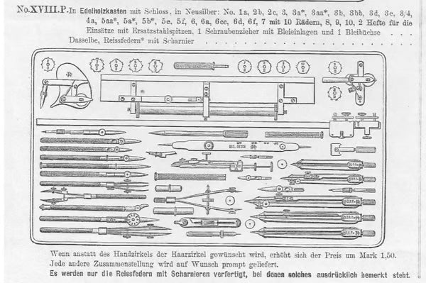 Vintage Precision Dotting Pen Set: The Blueprint Drafting Tool