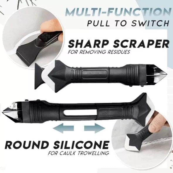 🔧 BUY 2 GET 1 FREE! ✨ 3-in-1 Ultimate Caulking Tool - Professional Sealant Finishing Kit for Perfect Smooth Joints Every Time 🛠️✨