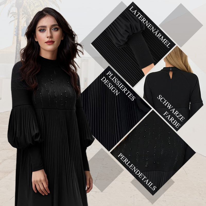 🎁💓2025 New Design 50% OFF🍁Women's Plus Size Lantern Sleeve Stand Collar Dress