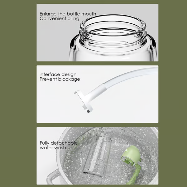 ✨💕 2-in-1 Glass Oil Sprayer & Dispenser – Perfect for Healthy Cooking & Meal Prep! 🥗🍳
