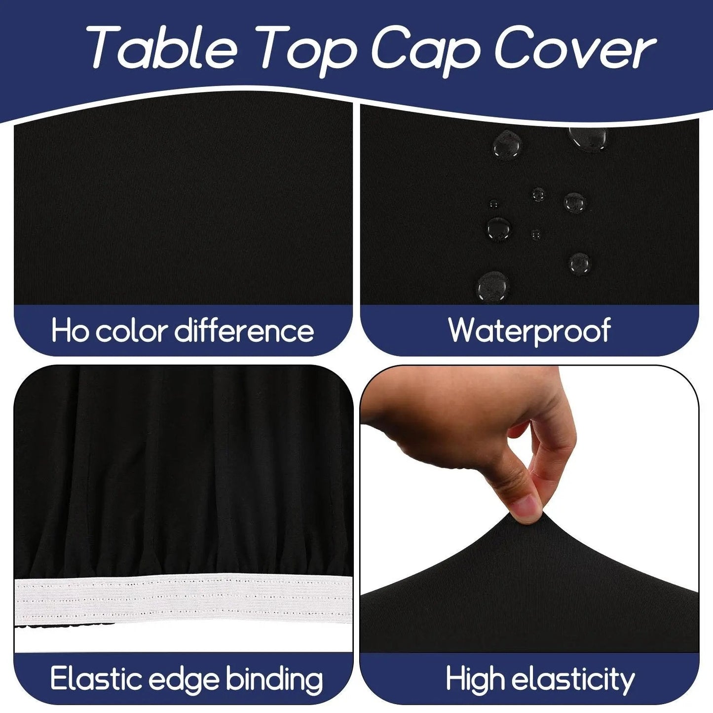 ✨ Sleek Look, Zero Creases – Reusable Spandex Table Cover for Dining & Garden