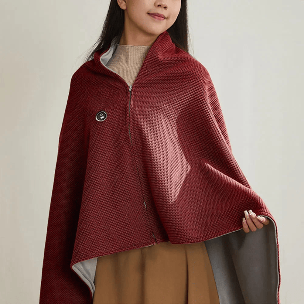 🔥 Half-Price Offer & Last Day 🧣 Portable Electric Heated Blanket Shawl – 15s Fast Heat, 3 Temperatures, USB 🔥 Wearable, Non-Slip, Lightweight,Hands-Free Warmth for Office, Home & Travel 🛋️