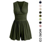 👗 LIMITED-TIME 50% OFF! 💐Women's Sleeveless V-Neck Ruched Waist Romper🏖️