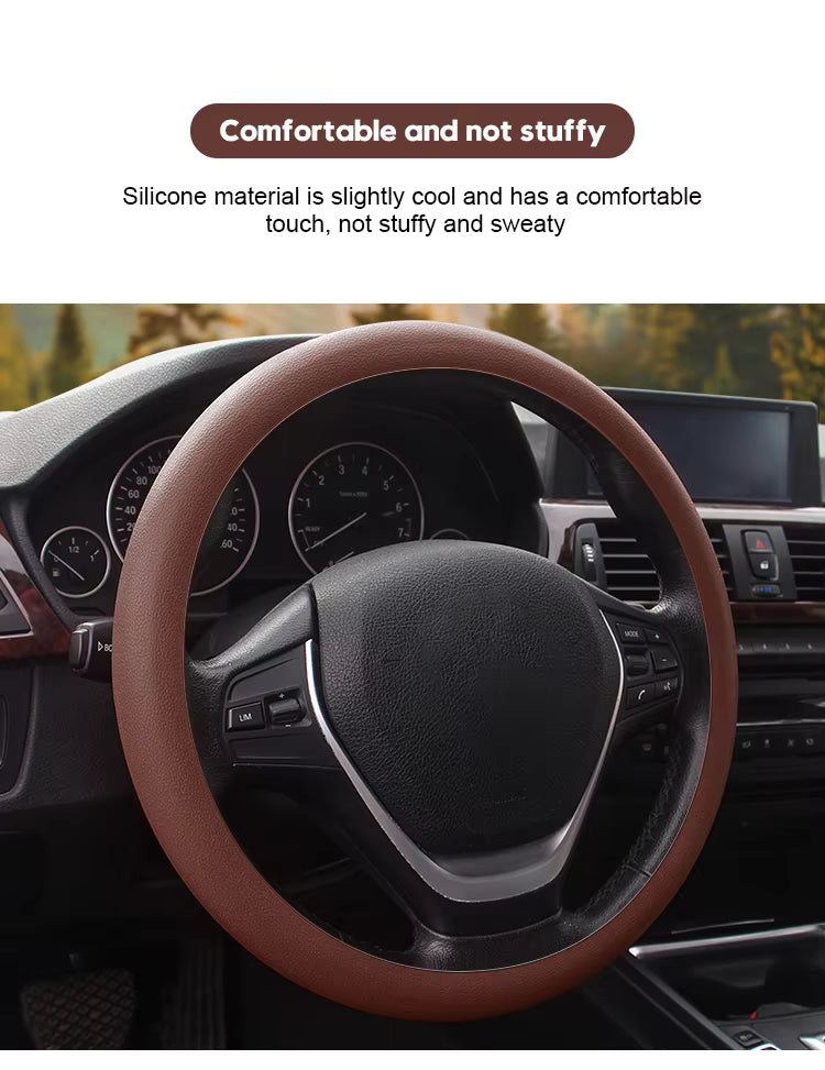🎁 Hot Sale 50% OFF 🔥All-Season Silicone Car Steering Wheel Cover