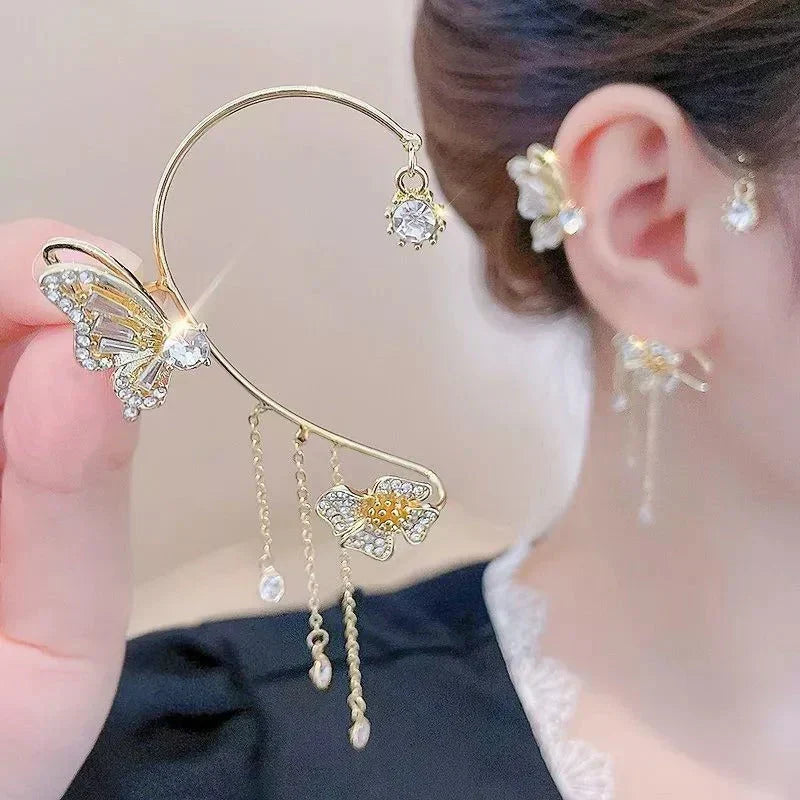🎁Hot Sale 50% OFF✨BUTTERFLY TASSEL STYLE ZIRCON EARRINGS | PERFECT GIFT💎