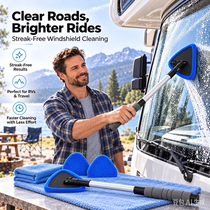 🥳2026 HOT SALE🥳💞50K+ SOLD! 🚗🧽 50% OFF! Dual Magnetic Car Window Cleaner | Streak-Free Cleaning Kit for Car Glass 🛡️💪