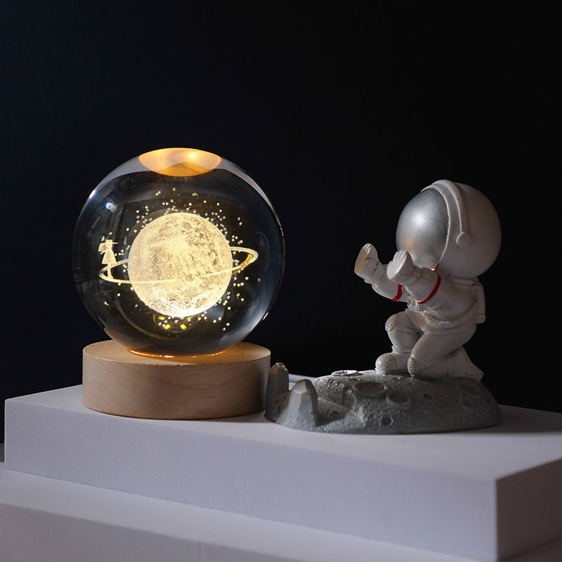 🌌 50% OFF NOW! ✨ 3D Galaxy Crystal Night Light – 16 Colors, Remote Control & USB Powered 🌙