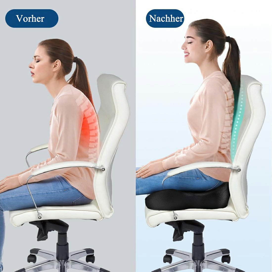 🎁LAST DAY 40％ DISCOUNT🔥Ergonomic seat cushion made from memory foam