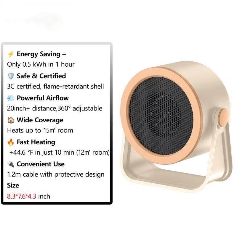 ♨️LAST DAY SALE 50% OFF!!⚡50K+ SOLD!❄️2026 Portable Instant-Heat Heater – Outdoor & Desktop Mini Radiator