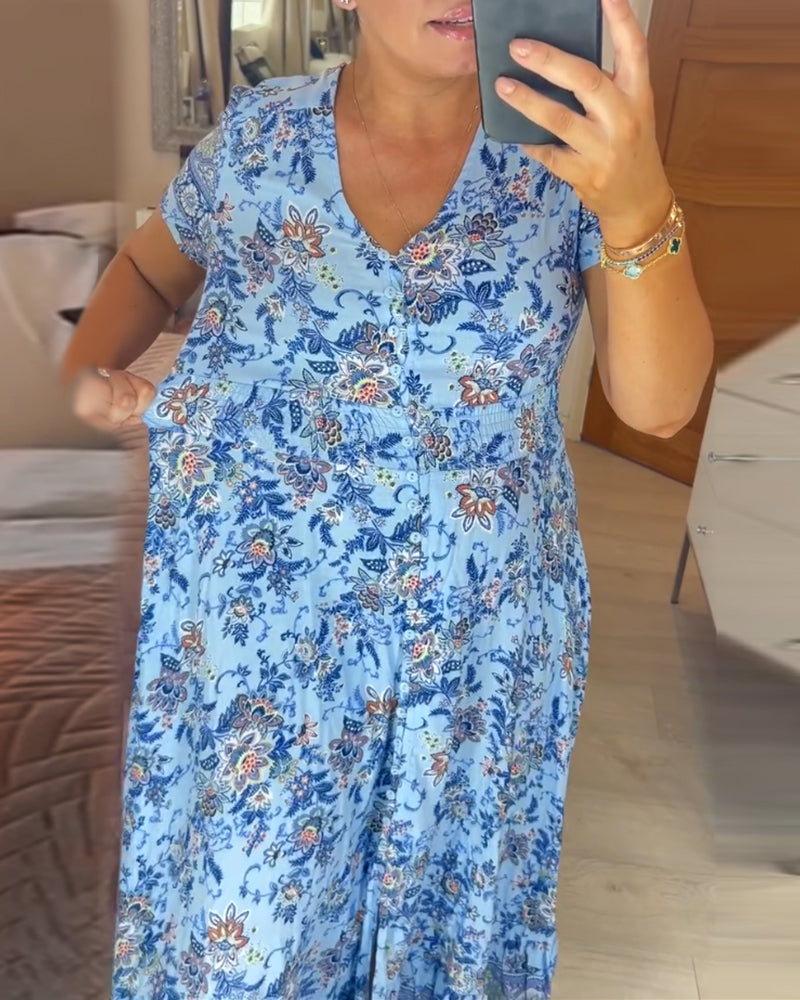 💃Hot Sale 49% OFF🔥 Floral Print V-neck Dress
