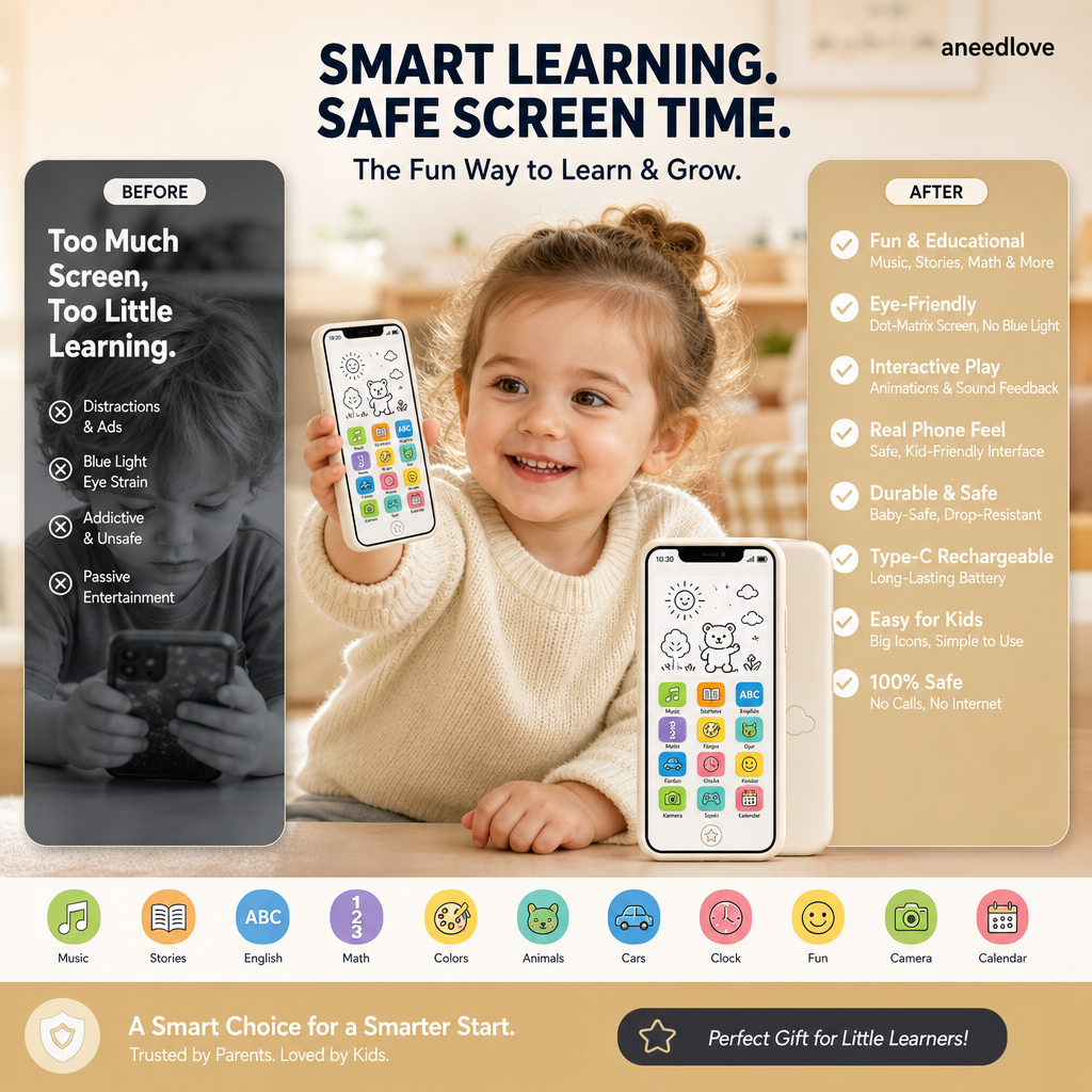 📱✨Learning smartphone for children ｜Educational & eye-friendly toy