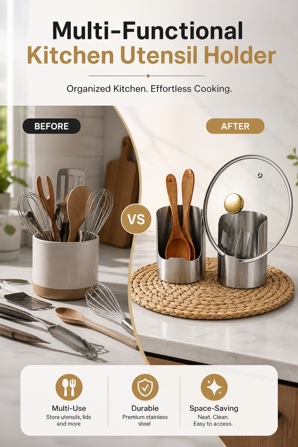 🎉 2026 Sale — Over 34,000 Sold! 🍳 One Stand, Everything Organized – Pot Lids, Spatulas & Cutting Boards! ✨