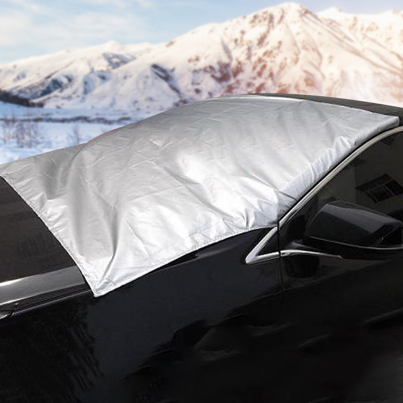 🚗 BUY 2 GET 1 FREE! ✨ 4-Layer Magnetic Windshield Car Cover - Thermal Insulation & Frost Protection with Easy Installation ❄️🔗