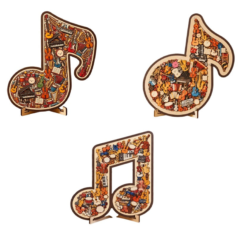 ⏳Limited-time 50% off⏰Wooden Musical Note Jigsaw Puzzle🎶🧩