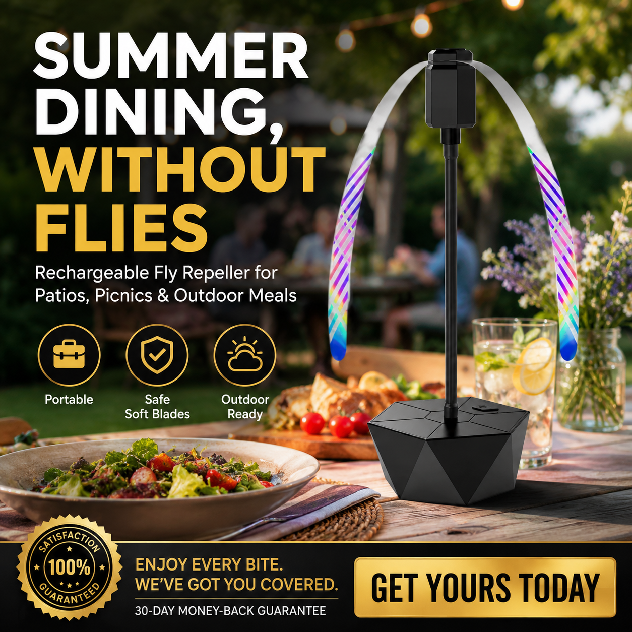🔥While stocks last 50% discount!🌀Table fan against flies🔇