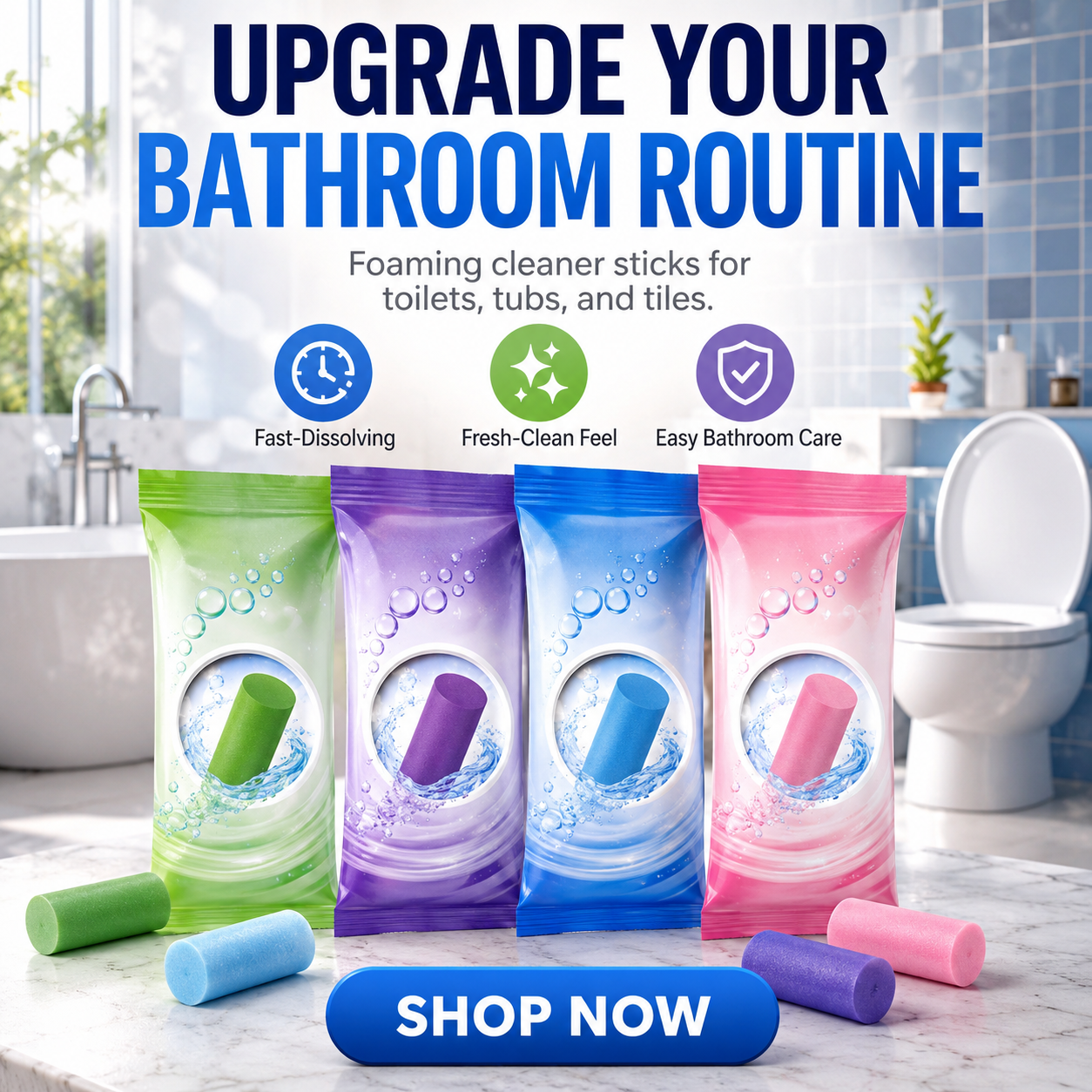 Foaming Toilet Cleaning Block for Bathroom Deep Cleaning