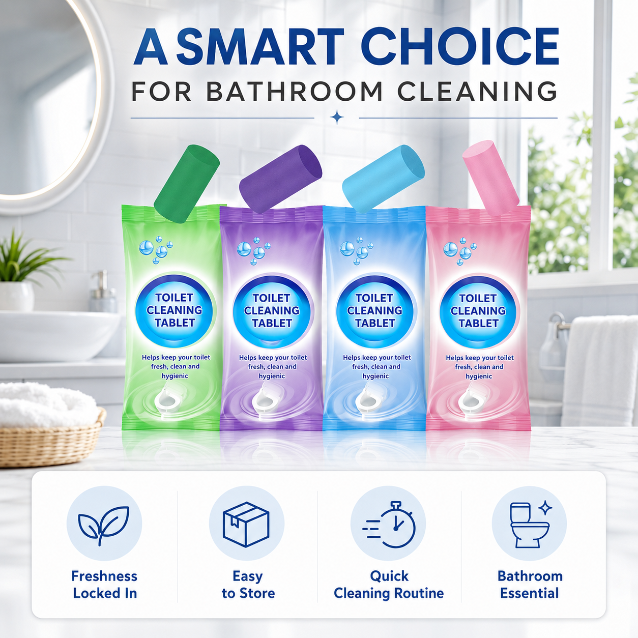 Foaming Toilet Cleaning Block for Bathroom Deep Cleaning