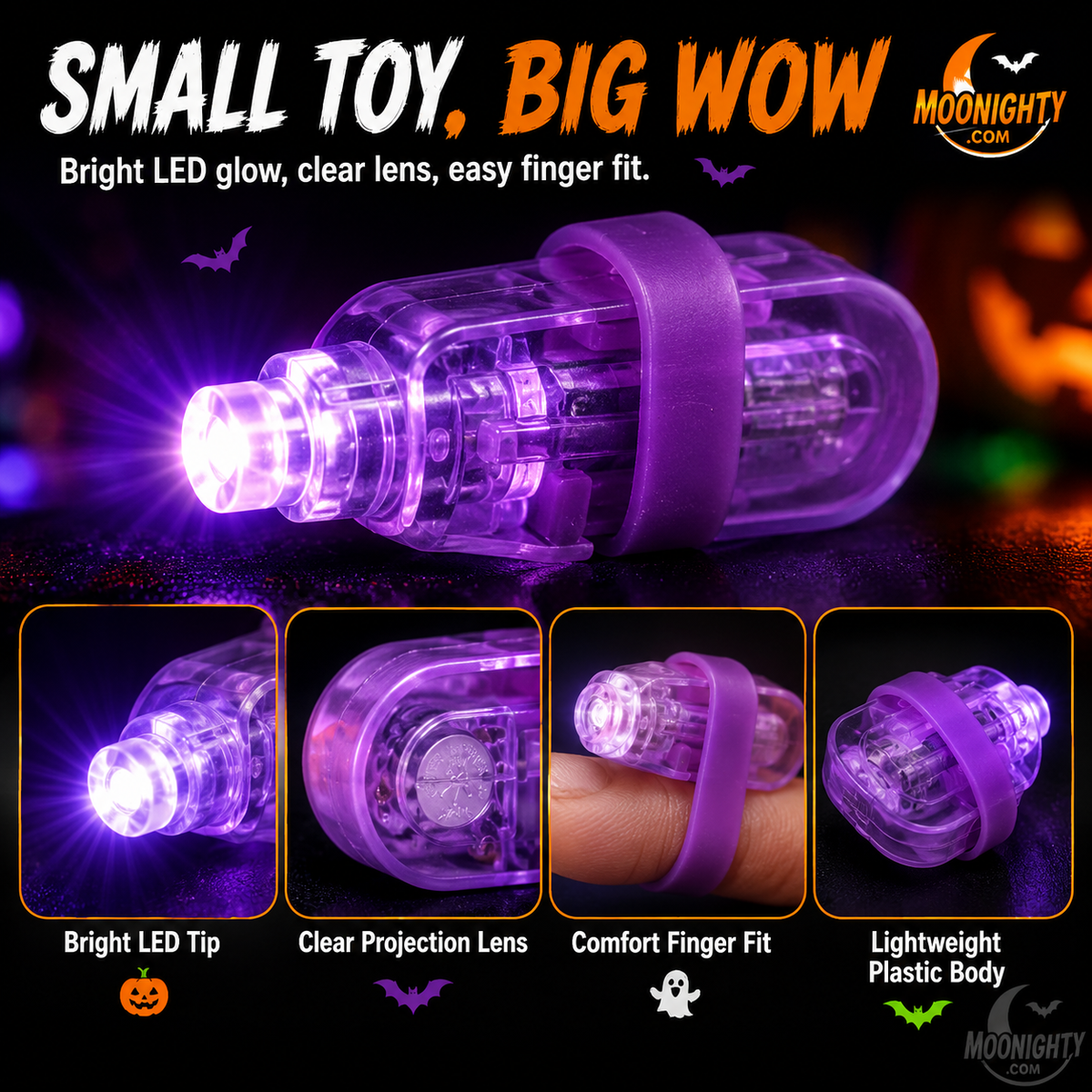 🥳2026 HOT SALE🥳💞50K+ SOLD! 🎉💡 50% OFF! Mini Colorful LED Finger Lights – Bright multi‑color glow, one‑touch on/off. Soft elastic band fits comfortably – perfect for parties, concerts & kids’ play! 🎶✨