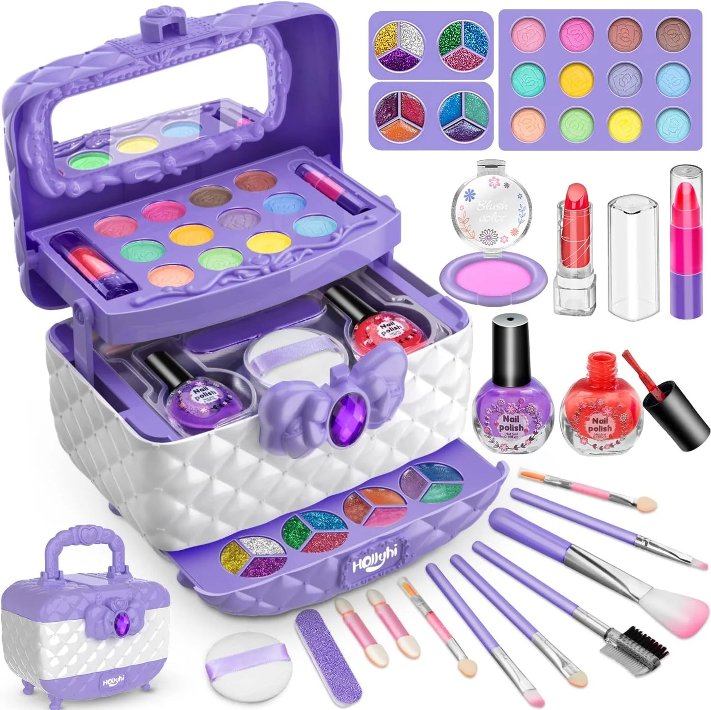 💅[Kids Play Makeup Kit with Case]✨Direct 50% Off -Water-Soluble Safe Cosmetics for Girls, Creative Dress Up Toy!💖💧 Grab It Now or Regret Later!⏰