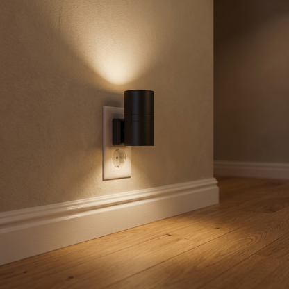 ❄️Summerfresh 50% OFF!✨Plug-In Dusk-to-Dawn Wall Light – 3000K Warm Up & Down Night Light with Pass-Through Socket