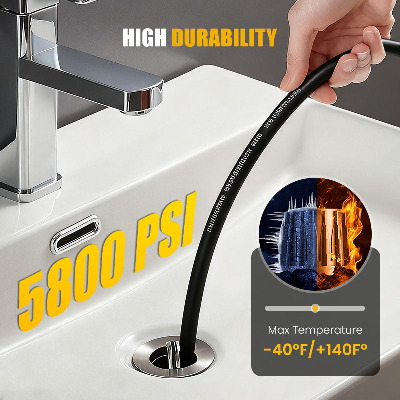 💦 50% OFF INSTANT! 🚿 5800PSI Sewer Jetter Kit - High-Pressure Nozzle & Hose for Clogged Drains/Pipes, Compatible with Most Pressure Washers 🔧📦