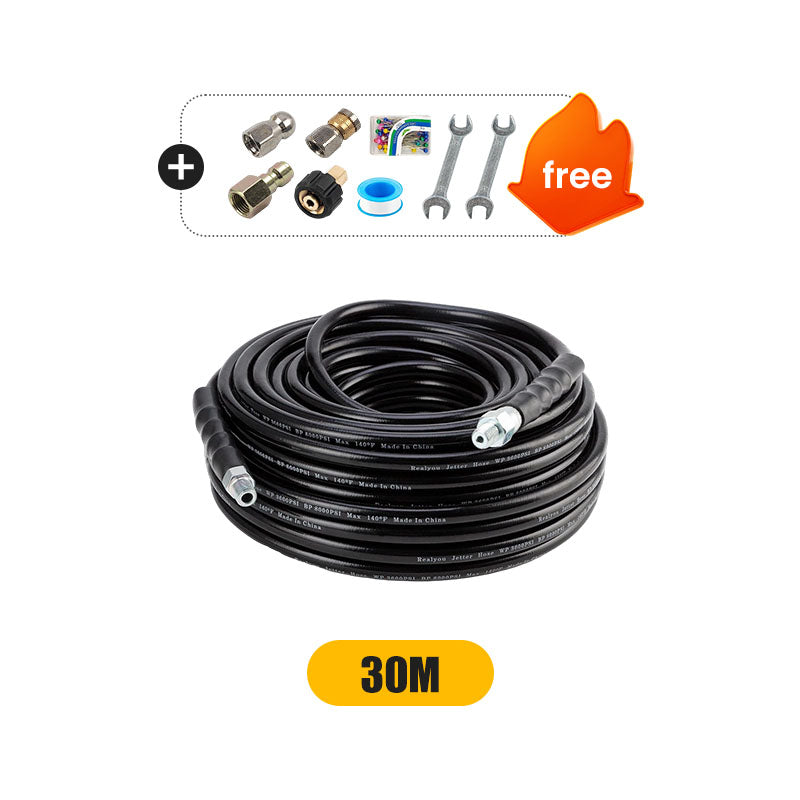 💦 50% OFF INSTANT! 🚿 5800PSI Sewer Jetter Kit - High-Pressure Nozzle & Hose for Clogged Drains/Pipes, Compatible with Most Pressure Washers 🔧📦
