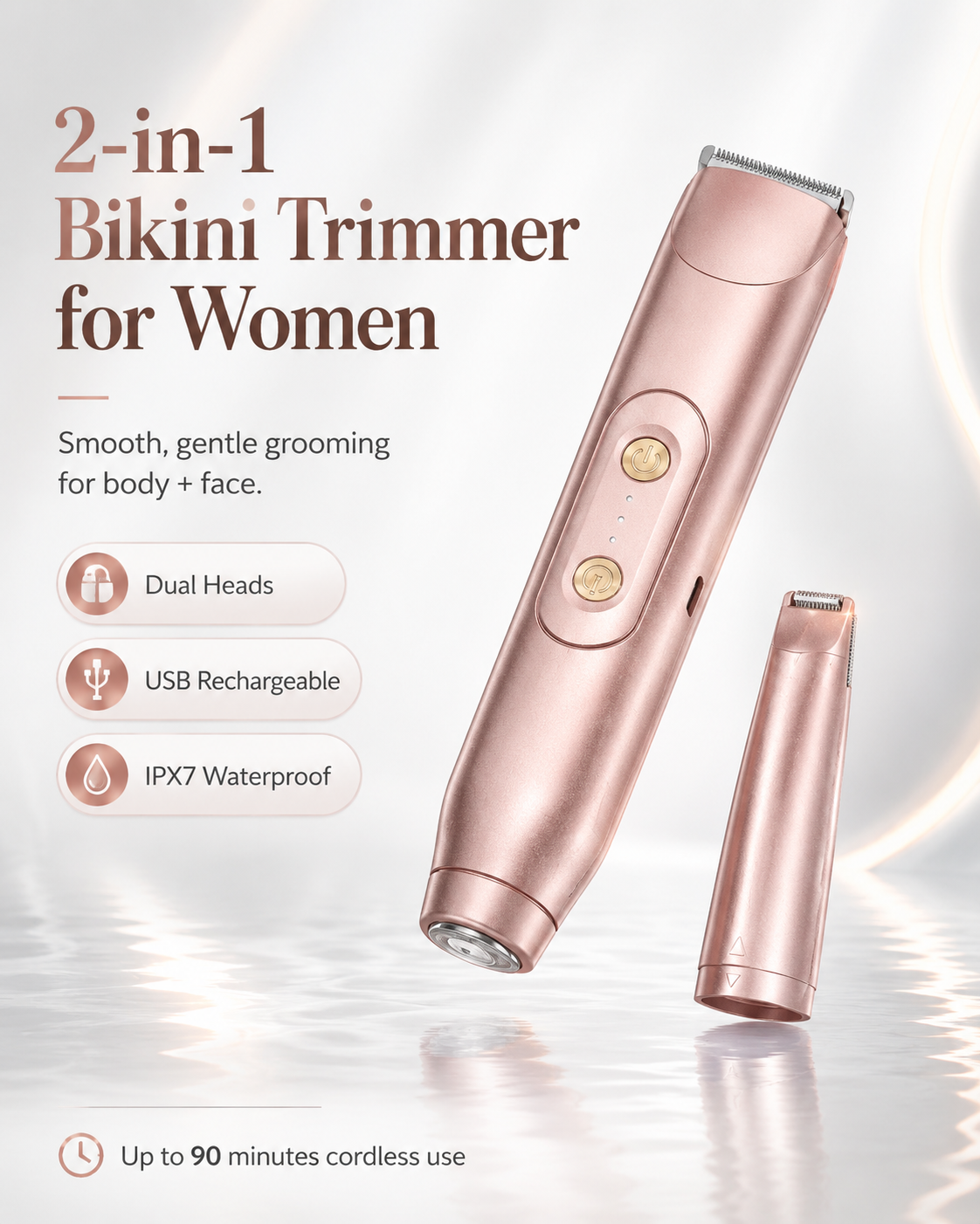 2-in-1 Electric Shaver for Women