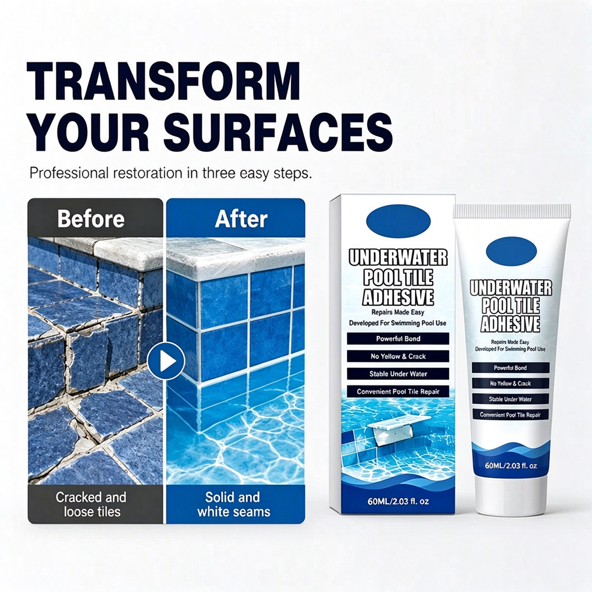 High Strength Underwater Pool Tile Adhesive