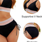 💃Vacation Sale 49% OFF💃Tummy Control Color Block Bikini Set