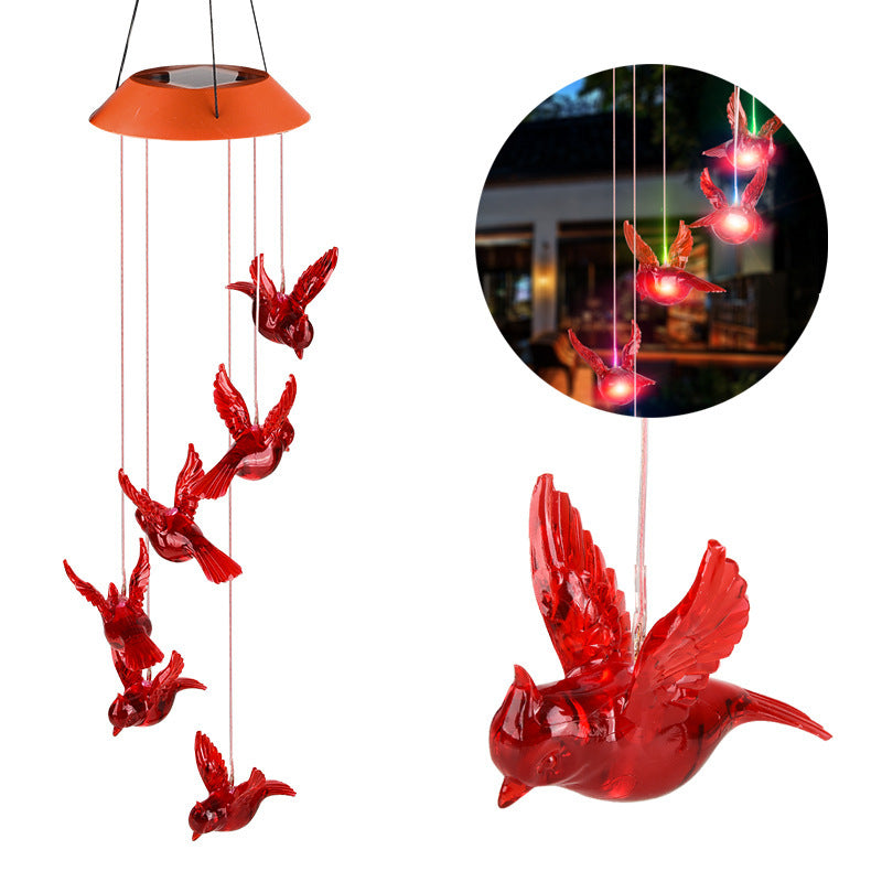 🦋 Enhance Your Garden - ✨Creative Bird Design Solar Wind Chimes