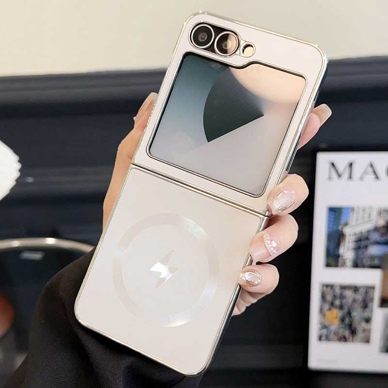 Electroplated Frosted Magnetic Case Cover for Samsung Flip Series