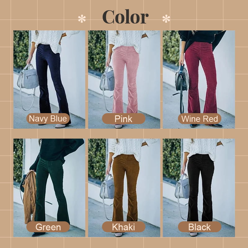 🔥Buy 2 pieces and get free shipping✨High Waist Slim Micro Corduroy Elastic Waist Lounge Pants