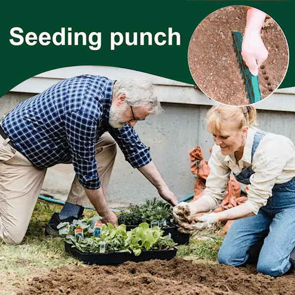 🎃HALLOWEEN DEAL 50% OFF!🌱 12-Hole Garden Seed Dibber – One-Press Planting, Precision Spacing – Lightweight, Weatherproof – 12x Faster Seeding! 🌻✨
